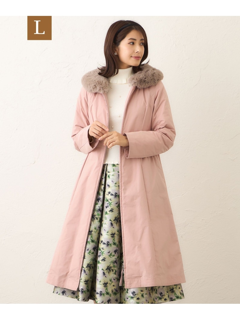 【SALE／20%OFF】【L】メモリータフタ ロングダウンコート TO BE CHIC サンヨー エルサイズ ジャケット・アウター その他のジャケット・アウター ブラック ピンク【RBA_E】【送料無料】[ Fashion]｜SANYO SELECT