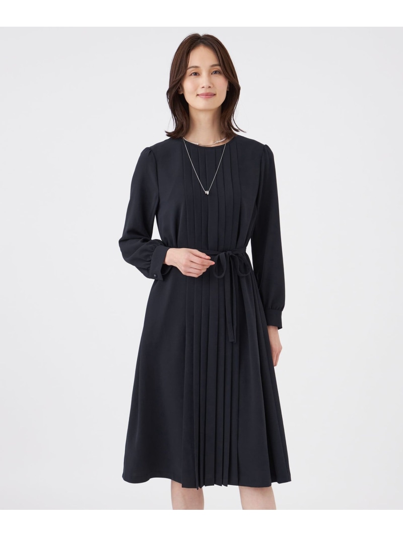 【SALE／20%OFF】【ウォッシャブル・UV・防しわ】ストレッチジョーゼットワンピース TRANS WORK トランスワーク ワンピース・ドレス ワンピース ブラック ネイビー【RBA_E】【送料無料】[ Fashion]｜SANYO SELECT