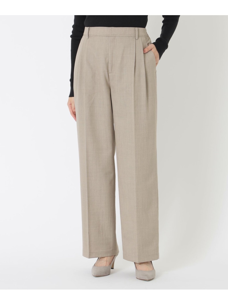 【SALE／55%OFF】ウールワイドパンツ S.ESSENTIALS エス エッセンシャルズ パンツ スラックス・ドレスパンツ ベージュ ブラック【RBA_E】【送料無料】[ Fashion]