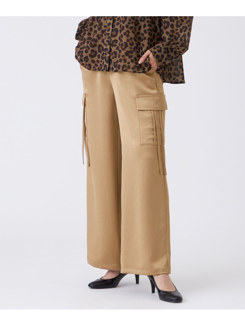【SALE／23%OFF】【マシンウォッシャブル】ソフトサテンカーゴパンツ EVEX by KRIZIA エヴェックス バイ クリツィア パンツ その他のパンツ ブラウン【RBA_E】【送料無料】[ Fashion]