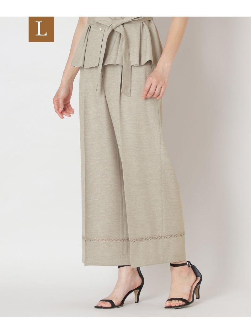 【SALE／26%OFF】【L】リネンライク 広広としたズボン下 TO BE CHIC サンヨー エル大いさ ズボン下 余分の物のズボン下 ベージュ 米国海軍【RBA_E】【貨物輸送無料】[ Fashion] レディースファッション-ボトムス