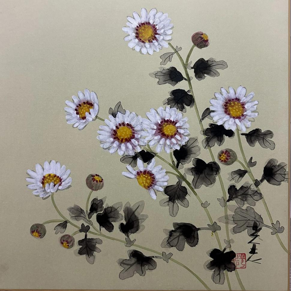 楽天市場】色紙絵 手描き 3枚組 No9絵画 色紙 日本画かぼちゃ 野菜