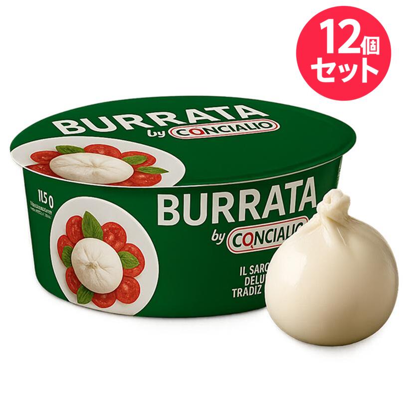 (12個) ブッラータ チーズ 100g×１２個セット イタリア産 ブラータ モッツァレラ ストラッチャテッラ Casa Radicci Burrata 業務用 【冷凍]