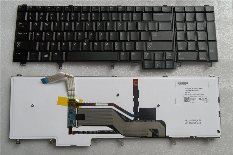 パソコン キーボード 英語 E6520 E5520 M4600 M6600 E5530 E6530 M4700 対応 DELL ノートとの互換性あり ノート修理交換用英語キーボード バックライト付