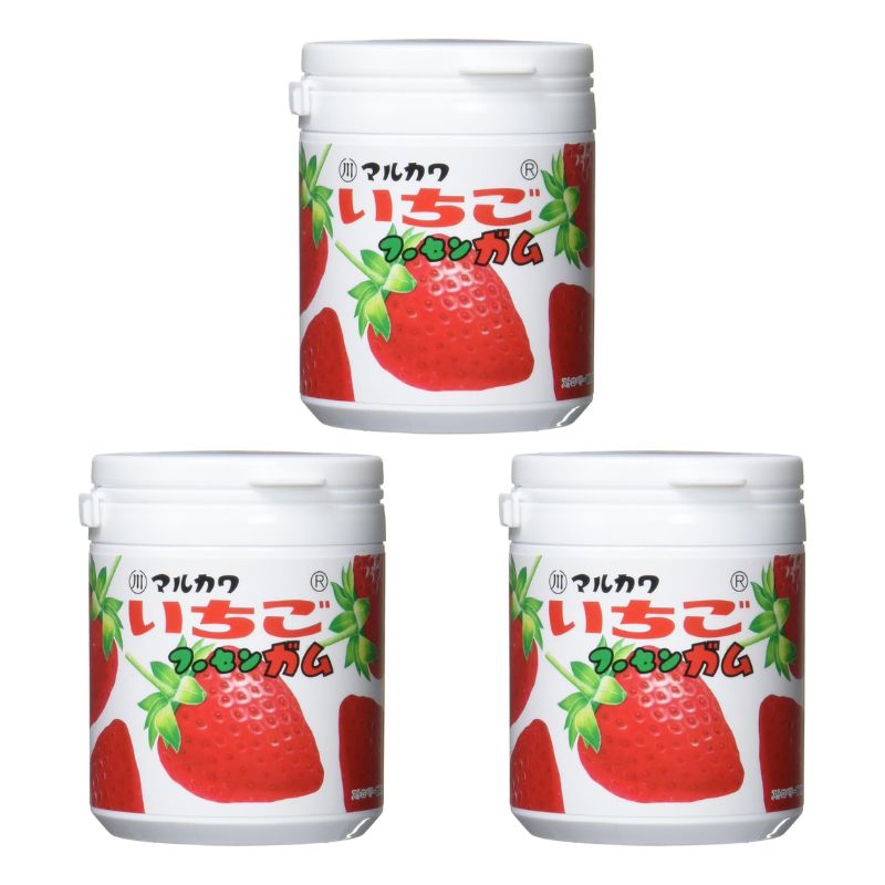 楽天市場】丸川製菓 マルカワ いちごマーブルガム ボトル 130g×3個