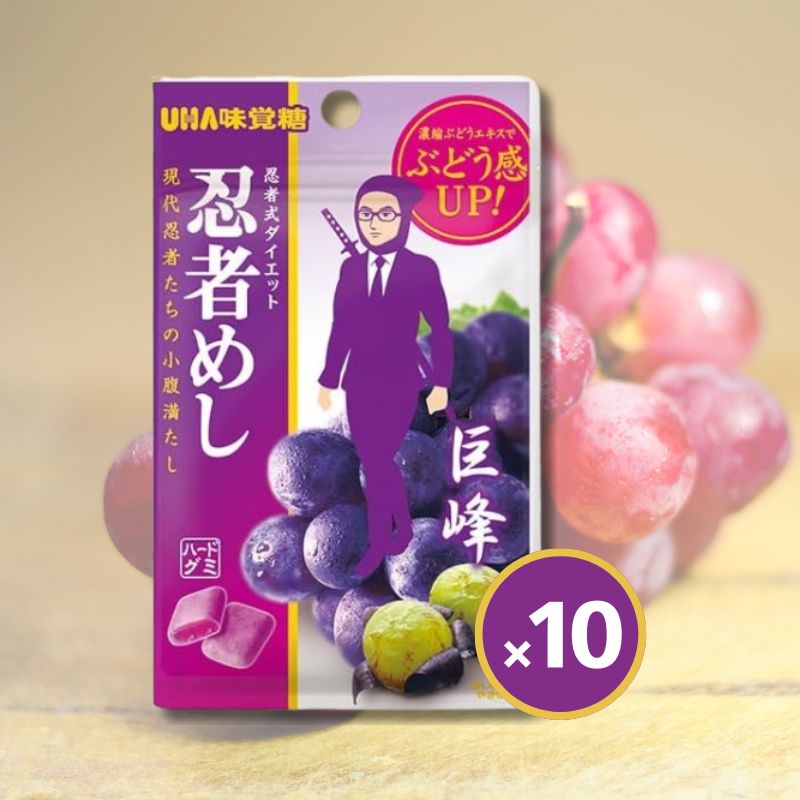 楽天市場】味覚糖 忍者めし 金の鎧 マスカット X5袋 : みつばち1丁目