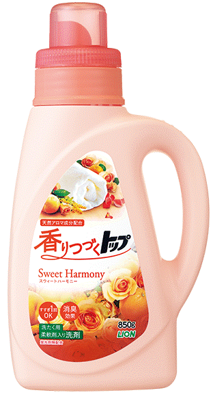 かおりつづく　トップ　　専用 香りつづくトップ スウィートハーモニー 本体 850g 1個 衣料用