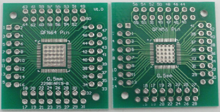 市場 2.54mm変換基板 0.5mm 表面QFN64