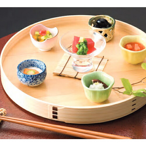9寸曲鉢（重ね式）※1段のみ 料理箱 盛込器 木製 〔お取り寄せ商品〕