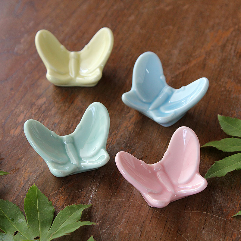 希少✨ヘレンド 可愛い️バタフライ カードスタンド 箸置き 飾り物