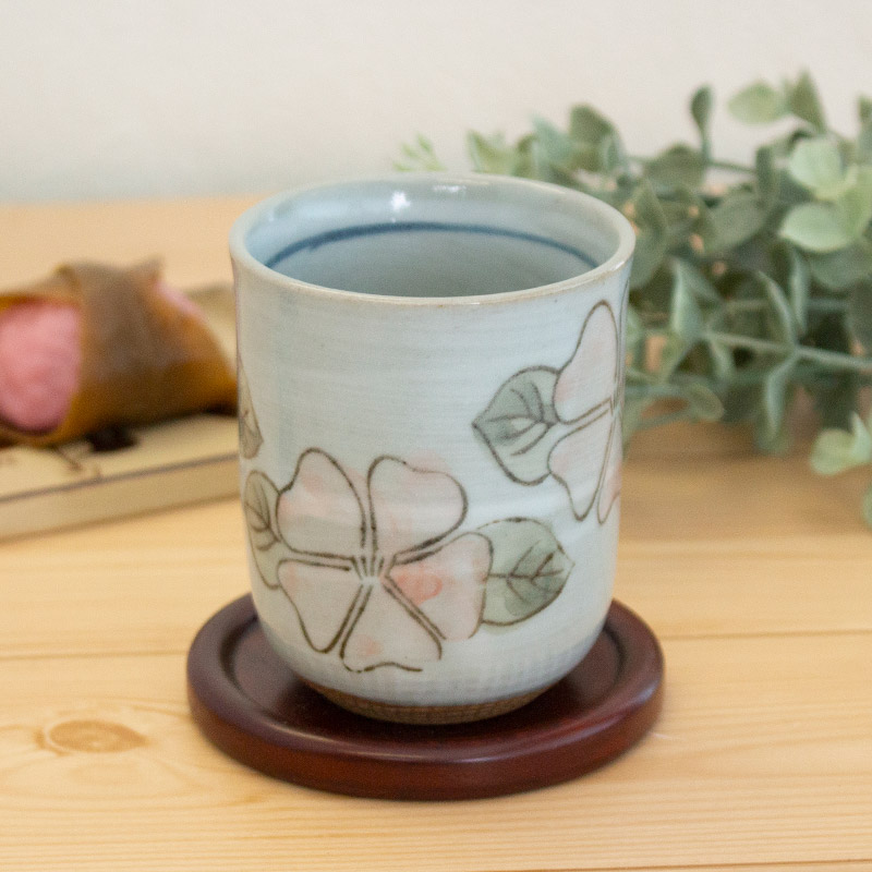 楽天市場】【アウトレット】水彩 花湯呑（小）ピンク Φ6.8×h8.2cm / 和