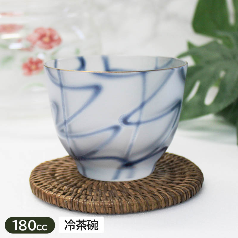 【アウトレット】涼風 すりガラス 煎茶 / 冷茶碗 冷茶グラス 煎茶 煎茶碗 ガラス煎茶 ガラス食器 昭和レトロ スリガラス 磨りガラス画像