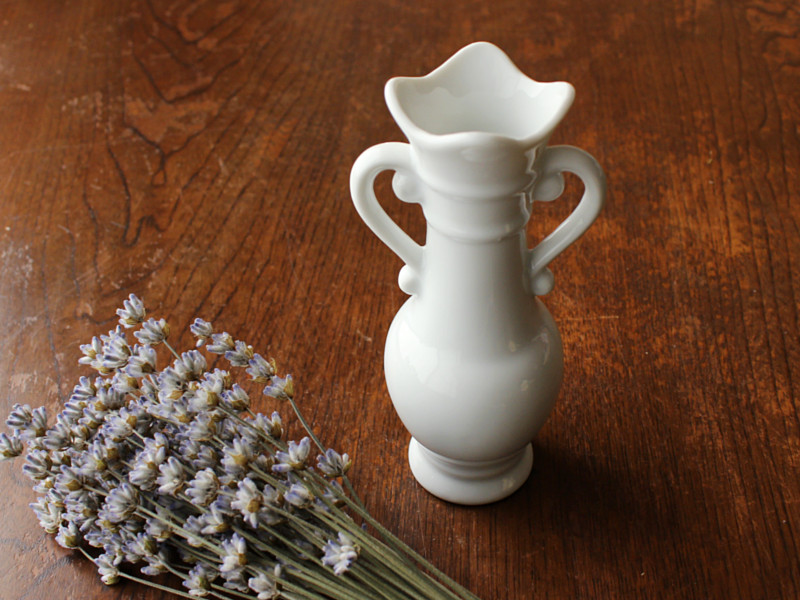 つる首　一輪挿し 楽天市場】【アウトレット】藍染花柄ツル首 一輪挿し 花瓶 [9.5×H17