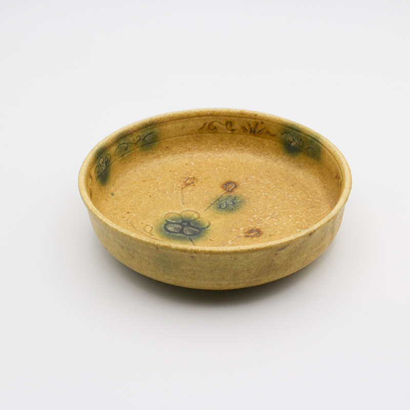 菓子器 鉢L 楽天市場】【アウトレット】作家物 手づくり陶器 黄瀬戸織部 Φ18