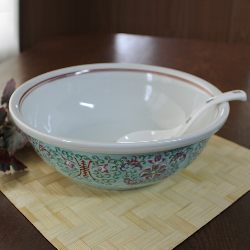 楽天市場】【アウトレット】緑彩ダミ唐草 丸メタ 23cm 皿 / 中華風