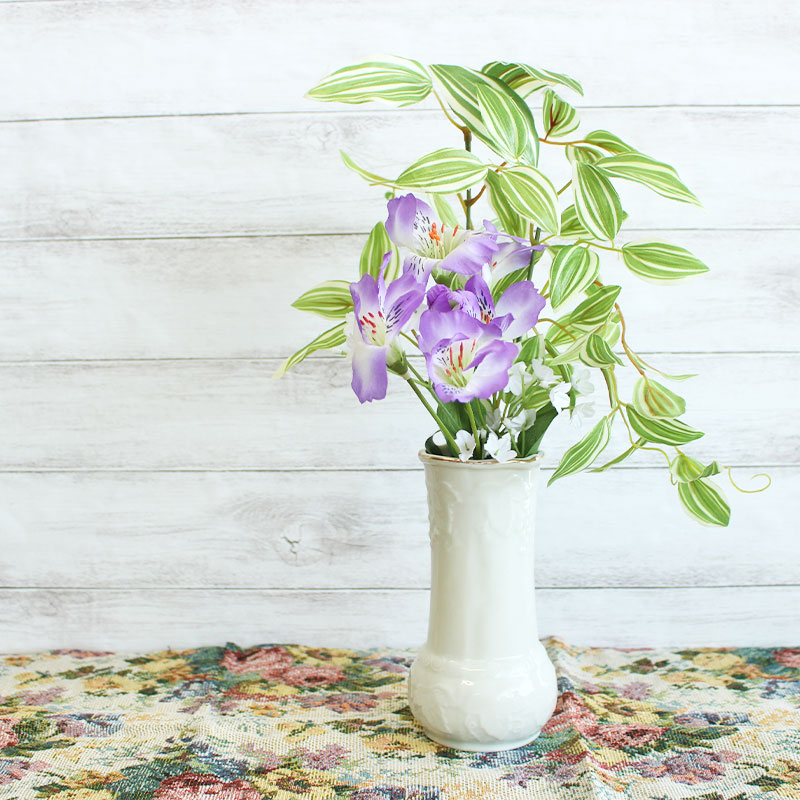 青白花柄の丸型花瓶 清水焼 花瓶 青と白 花模様 - メルカリ