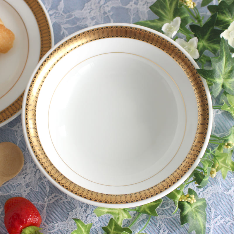 Amazon.com | Dinnerware Sets for 4 - White with Gold Trim