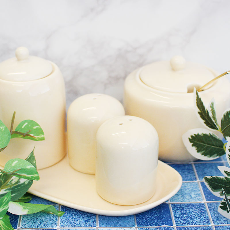 白い陶器　調味料入れ 楽天市場】【アウトレット】白い陶器 キューブ型 調味料入れ（2