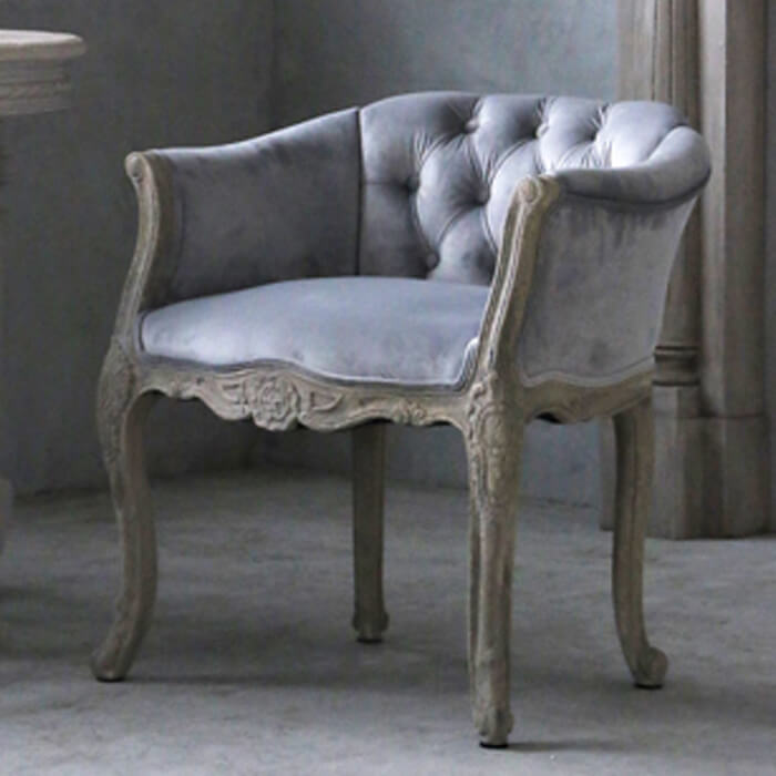 楽天市場】ソファチェア ホワイト & ライトグレー ベルベット