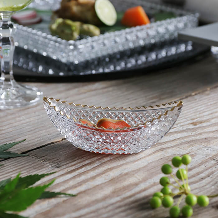 楽天市場】ガラス 蓋付き 椀蓮菊 // ガラス お碗 蓋付 金 ゴールド