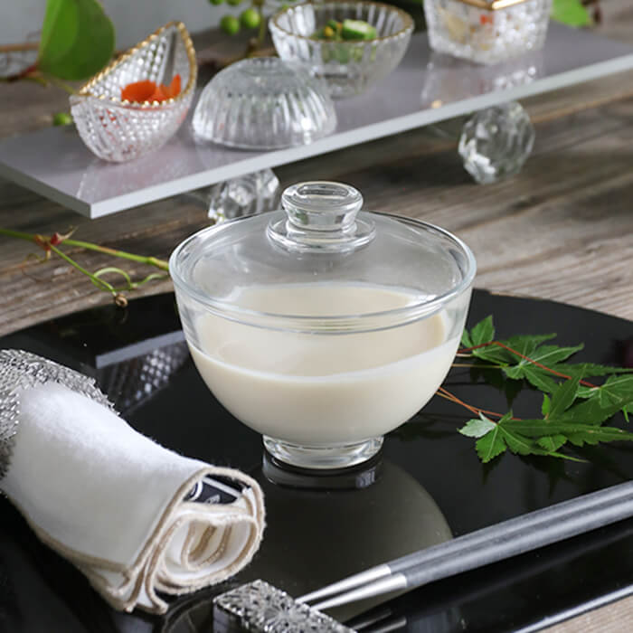 昭和レトロ】蓋付き煮物椀 クリーム色 花柄 2個セット 未使用