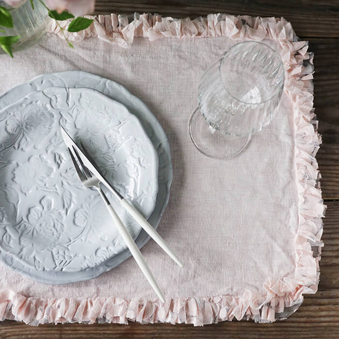 楽天市場】プレースマット スチールグレー 40x50cm Chez moi Chic