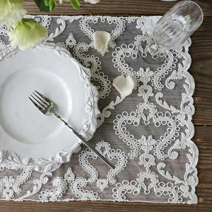 楽天市場】プレースマット ライトベージュ Chez moi Arabesque