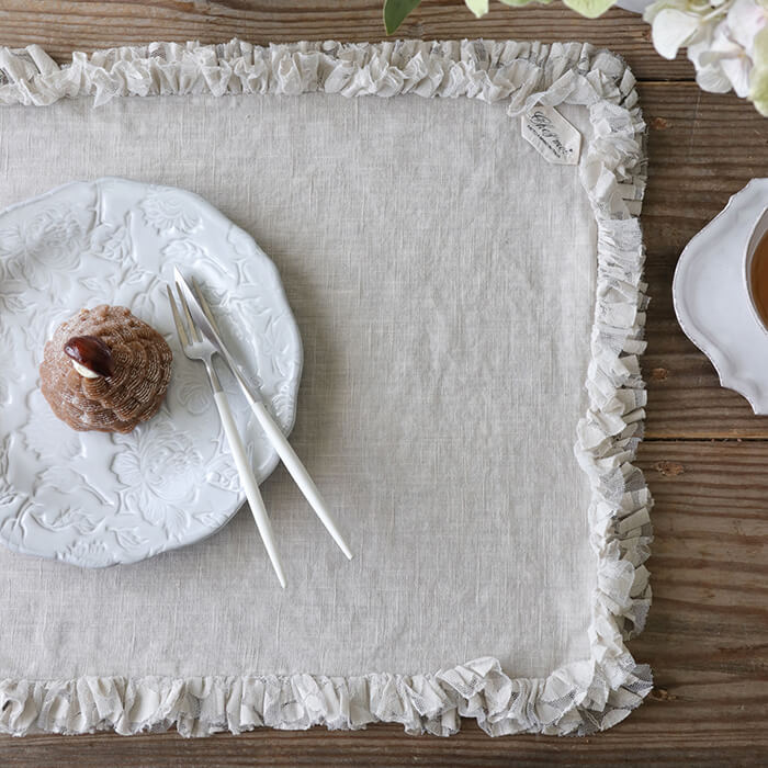 楽天市場】ナプキン スチールグレー 40x40cm Chez moi Chic