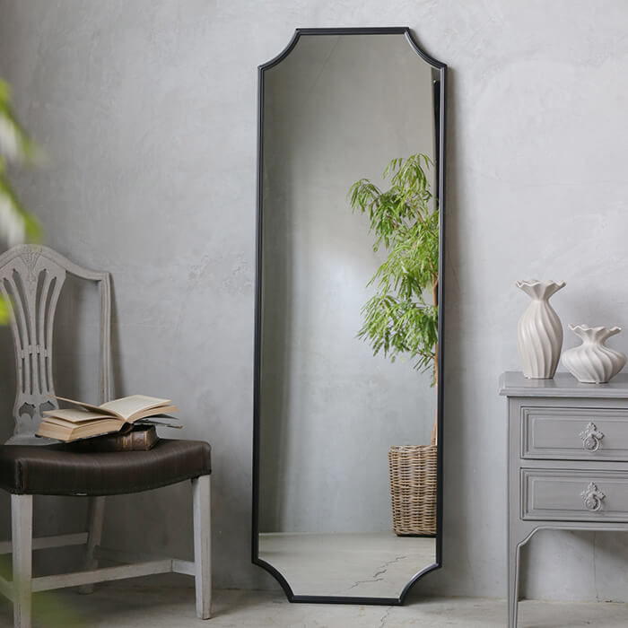 楽天市場】ミラーDecoシルバー// 鏡 壁掛け シルバー 銀 長方形