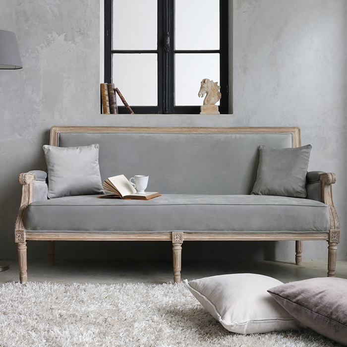 楽天市場】ClassicソファチェアSarahホワイト&ナチュラルリネン : サラ