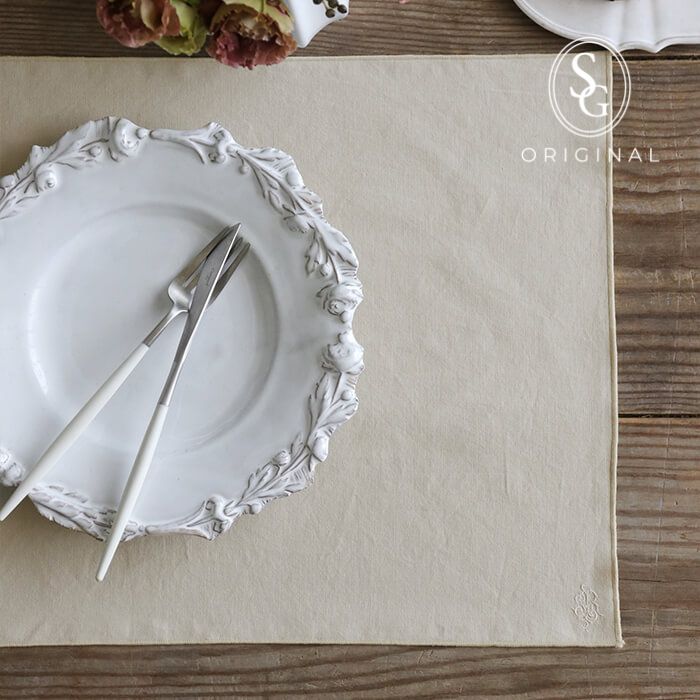 楽天市場】撥水 プレースマット ホワイト Sarah Grace モノグラム