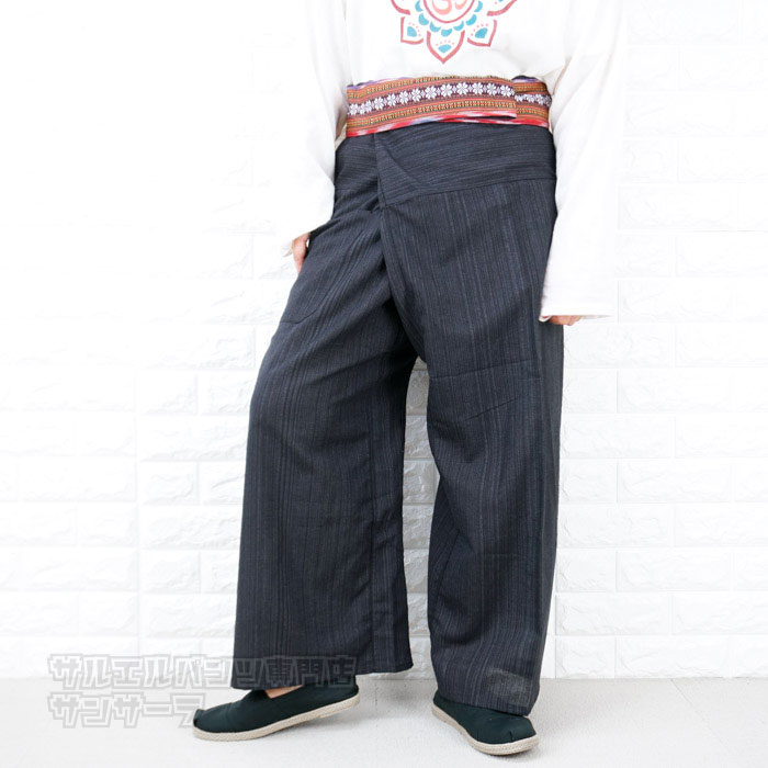 楽天市場 タイパンツ フィッシャーマンパンツ エスニック ファッション 民族柄 無地 メンズ レディース フリーサイズ タイ マッサージウェア ヨガ サルエルパンツ専門店サンサーラ