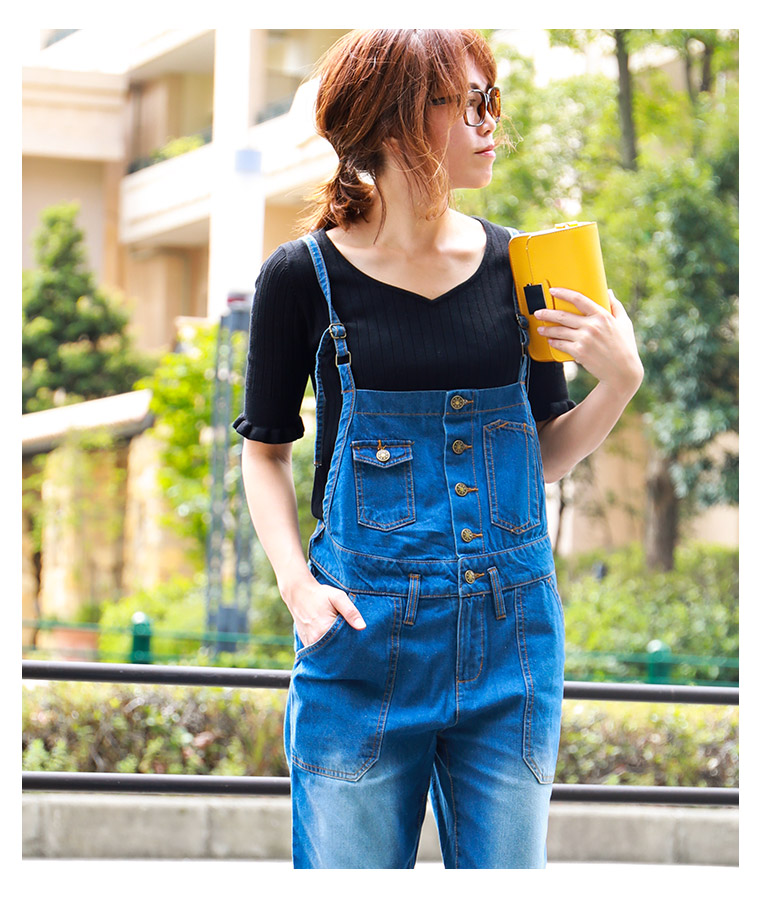 楽天市場 オールインワン デニム レディース サロペット 大きいサイズ オールインワン 秋服 秋物 サロペット オーバーオール レディース デニム ワイドパンツ ワイドデニム レディース M L Ll 3l 4l 秋 Etoll