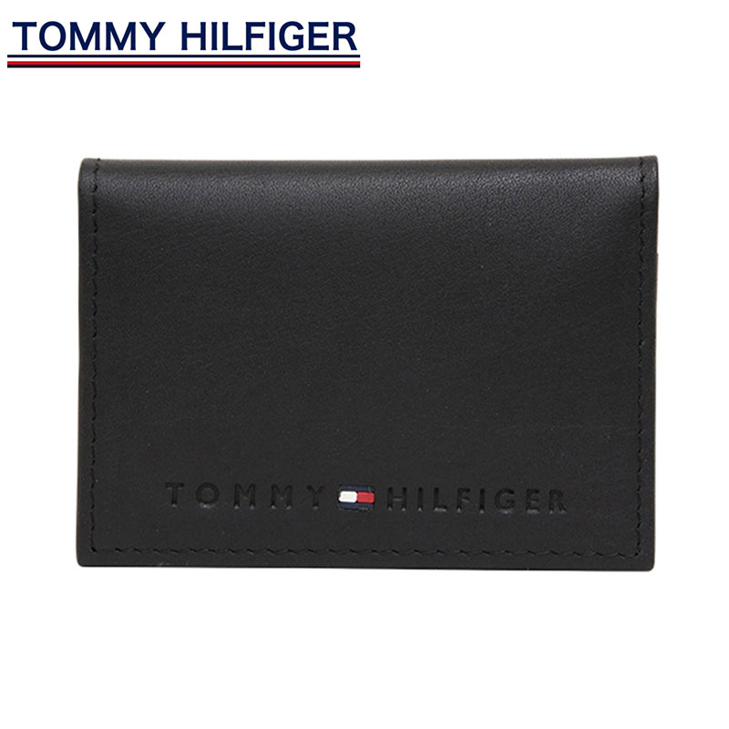 トミー ヒルフィガー 名刺入れ Tommy Hilfiger カードケース 名刺入れ カードケース メンズ 名刺入れ ブラック 31TL20X014-001 人気 おすすめ おしゃれ ブランド プレゼント ギフト