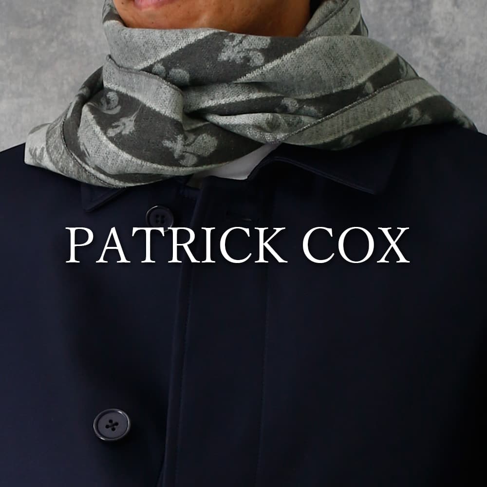 PATRICK COX マフラー メンズ ブランド シルク パトリックコックス シルク100％ あたたかい ユニセックス 男性 冬 女性 大人 ビジネス プレゼント ギフト ラッピング クリスマス 誕生日 彼氏 夫 旦那 記念日
