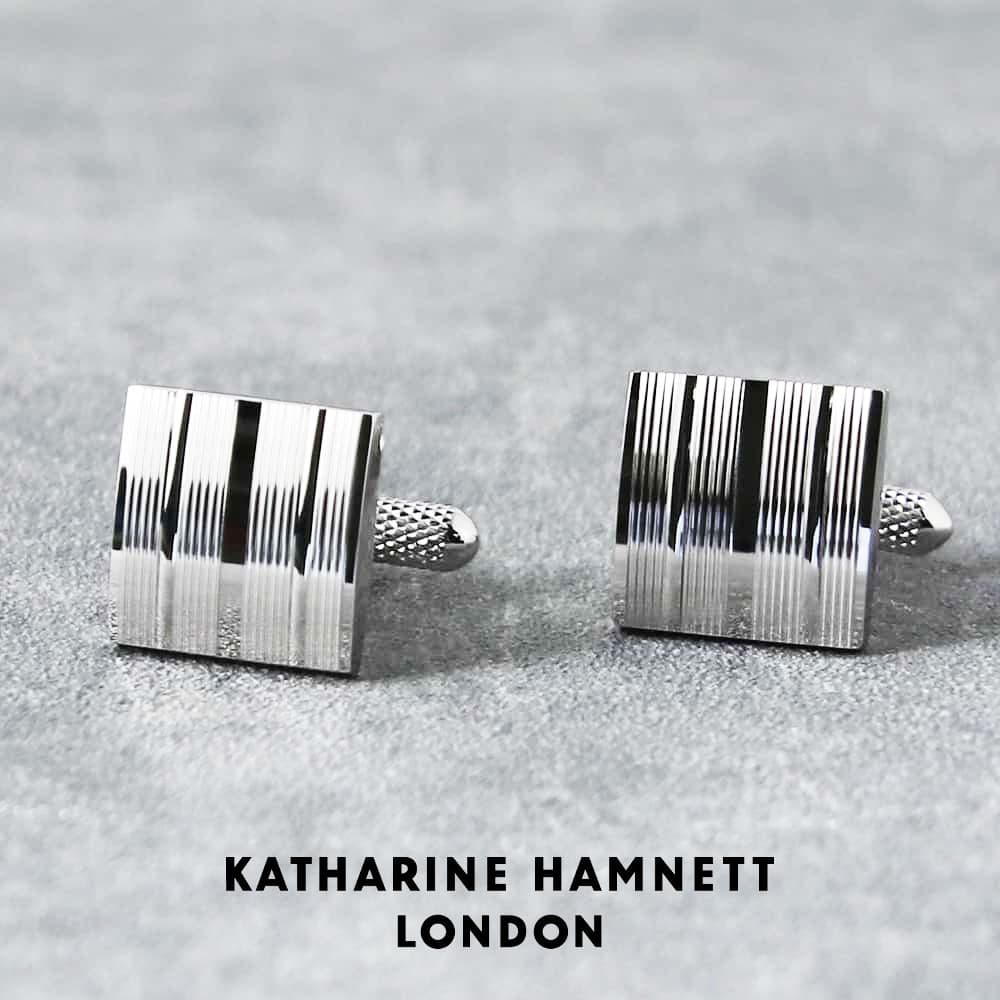 キャサリンハムネット KATHARINE HAMNETT カフス カフスボタン シルバー ブランド メンズ カフリンクス CUFFS CUFFLINKS スーツ おしゃれ 紳士 [ シンプル ビジネス 仕事 結婚式 人気 ギフト クリスマス 40代 50代 60代 70代 ]