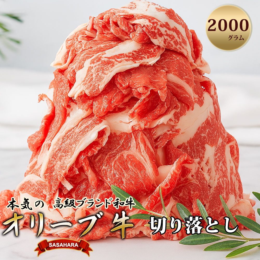 生活応援 小分け　オリーブ牛　切り落とし2kg