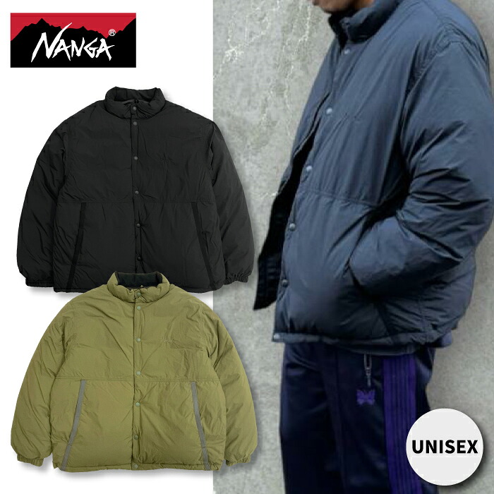 ナンガ NANGA ウェザーライトダウンジャケット ユニセックス 上着 コート 秋冬 防寒 ブラック カーキ WEATHER LIGHT DOWN JACKET 別注 男女兼用 メンズ レディース ウィメンズ C000178
