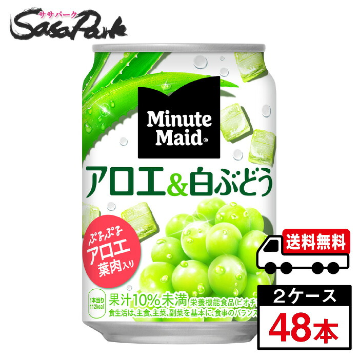 【メーカー直送】【送料無料】ミニッツメイド アロエ＆白ぶどう 280g×2ケース（48本入）