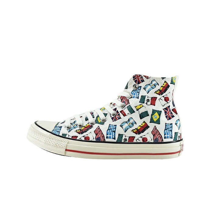 楽天市場 コンバース Converseall Star Us Nationsflag Hi オールスター Us ネイションズフラッグ Hi ハイカット 万国旗 イラスト オリジネーター 白 シロ 52 ホワイト 25cm 1sc337 スニーカー メンズ ユニセックス シューズ 靴 Sasaya楽天市場店