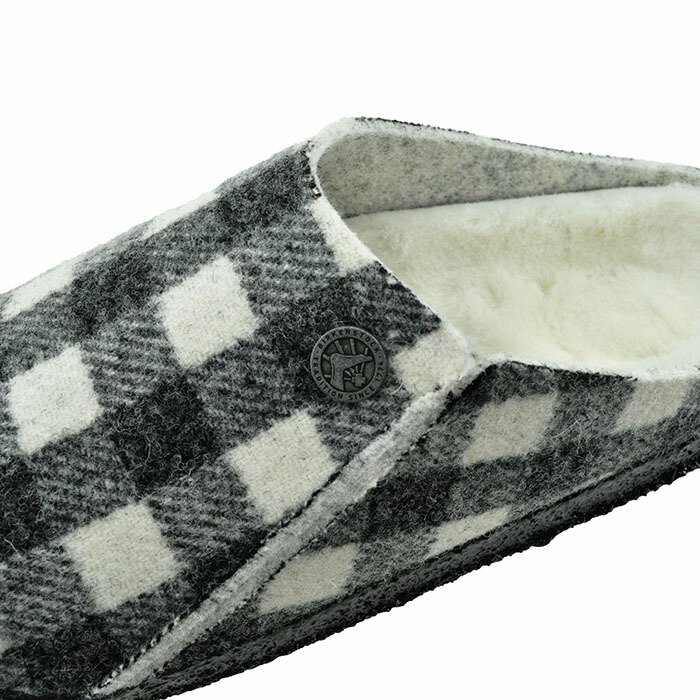 ビルケンシュトック BIRKENSTOCKZermatt Rivet ツェルマット ZERMATT ウールフェルトチェック柄 ルームシューズ クロッグ  室内履き オフィス ナローフィット ホワイト 白 シロ 92 Plaid White 25cm〜 1017545 サンダル メンズ ユニセックス  シューズ 靴 お得セット