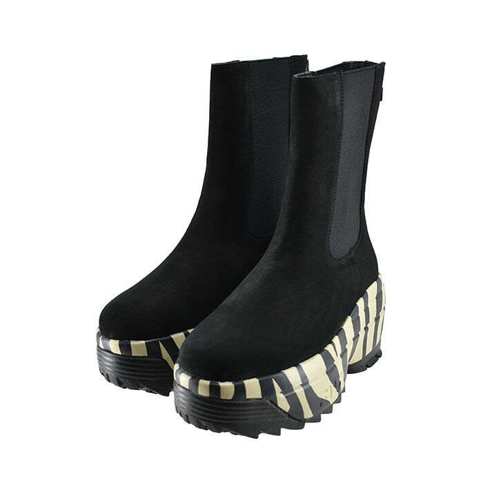 フィラ FILADISRUPTOR WEDGE CHELSEA ディスラプター ウェッジチェルシー 厚底 サイドゴア ジッパー ジップ ファスナー 黒 クロ 113(ブラック ゼブラ) WSS21032 サイドゴアブーツ レディース シューズ 靴