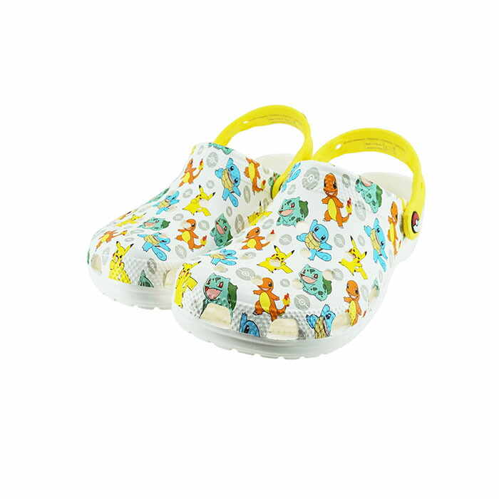 クロックス crocs Classic Pokemon 2 Clog クラシック ポケモン 2 クロッグ ポケットモンスター ピカチュウ カジュアル アウトドア レジャー ホワイト/マルチ 白 シロ 84 (White/Multi(〜24.5cm)) 207765 サンダル レディース ユニセックス 女の子画像