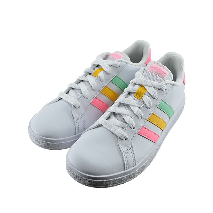 【送料込み】 アディダス adidas GRAND COURT 2.0 K グランド コート 2.0 K (FTWWHT/PULMIN/BEAMPK) HP8910 スニーカー キッズ ジュニア 子供 女の子 フットウェアホワイト/パルスミント LKK25 35 シューズ 靴