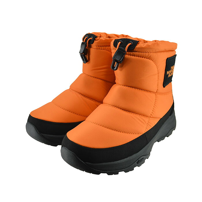 ノースフェイス THE NORTH FACE Nuptse Bootie WP Logo Short ヌプシ ブーティ ウォータープルーフ ロゴ ショート (マンダリン×TNFブラック(25.0cm~)) NF52280 ブーツ スノーシューズ ユニセックス オレンジ メンズ シューズ 靴 115|sasaya店