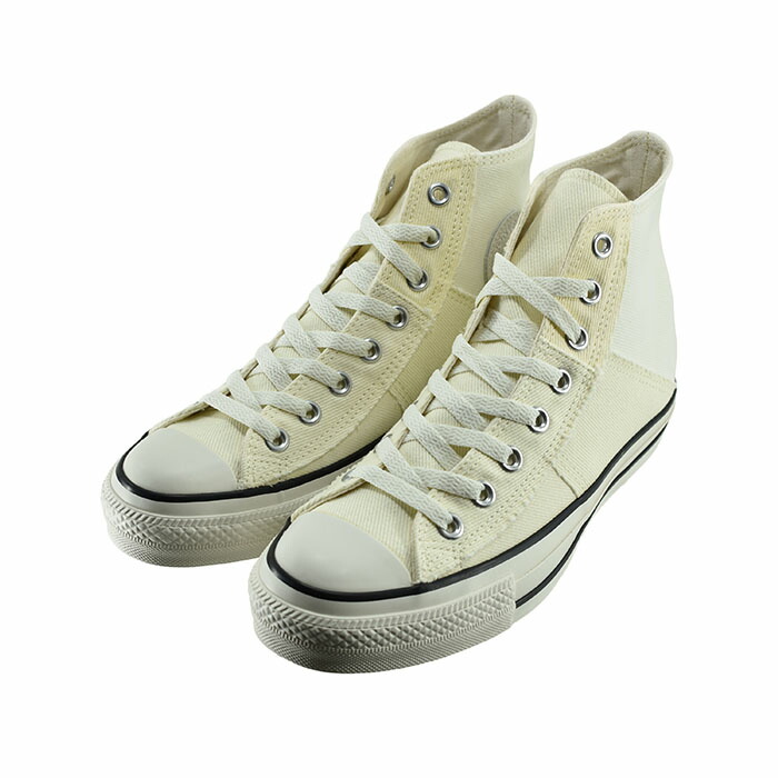 コンバース CONVERSE ALL STAR (R) DENIMPATCHWORK HI オールスター （Ｒ） デニムパッチワーク ＨＩ (ホワイト(24.5cm～)) 1SD998 スニーカー ユニセックス 31311871 メンズ シューズ 靴 36｜sasaya店