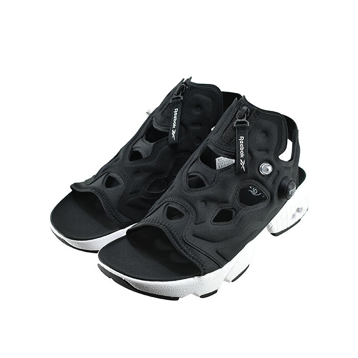 リーボック Reebok INSTAPUMP FURY SANDAL ZIP インスタポンプフューリー サンダル ジップ (Cblack/White) 100202019 サンダル コアブラック/ホワイト 108037 レディース シューズ 靴 36