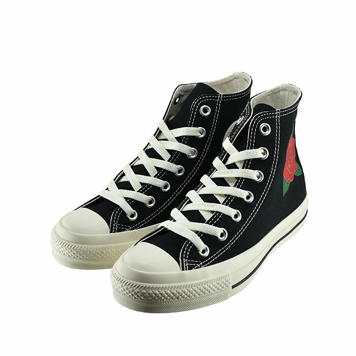 コンバース CONVERSE ALL STAR (R) ROSEEMBROIDERY HI オールスター (R) ローズエンブロイダリー HI (ブラック(~24.5cm)) 1SE001 スニーカー ユニセックス 31311860 レディース シューズ 靴 56