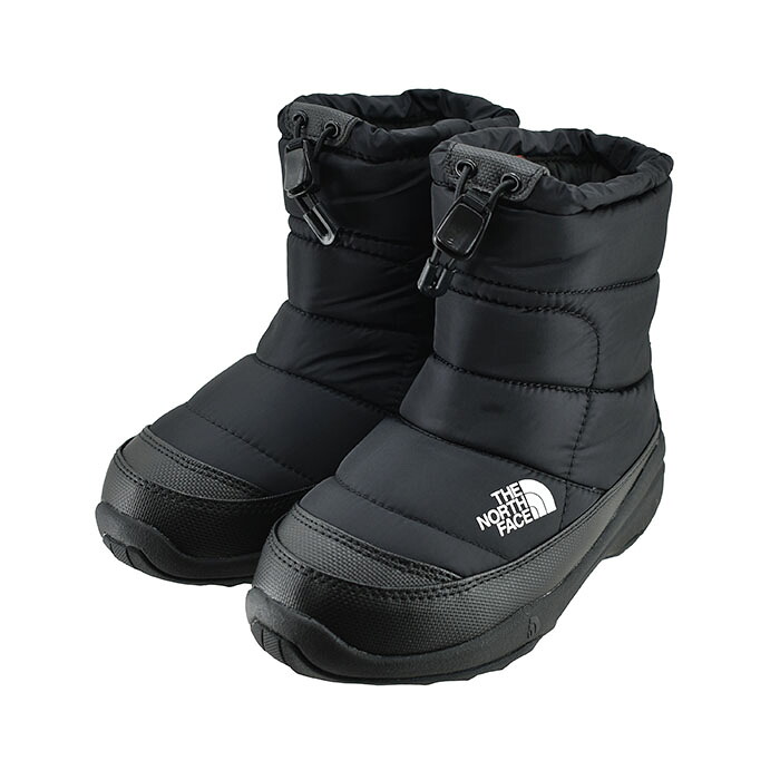 ノースフェイス THE NORTH FACE K Nuptse Bootie WP キッズ ヌプシ ブーティ ウォータープルーフ (TNFブラック&times;TNFブラック) NFJ52287 ブーツ男の子 女の子 ジュニア 子供 キッズ シューズ 靴 116｜sasaya店
