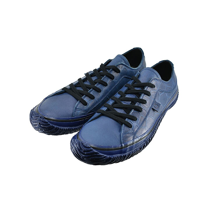 スピングル SPINGLE 型押し レースアップシューズ (INDIGO BLUE) SP1055 スニーカー ユニセックス インディゴブルー ネイビー メンズ シューズ 靴 27
